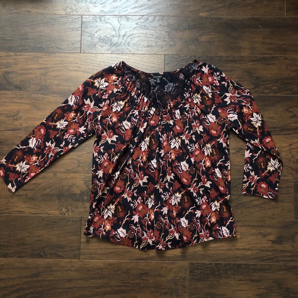 Lucky Brand Floral Top Small NWT
